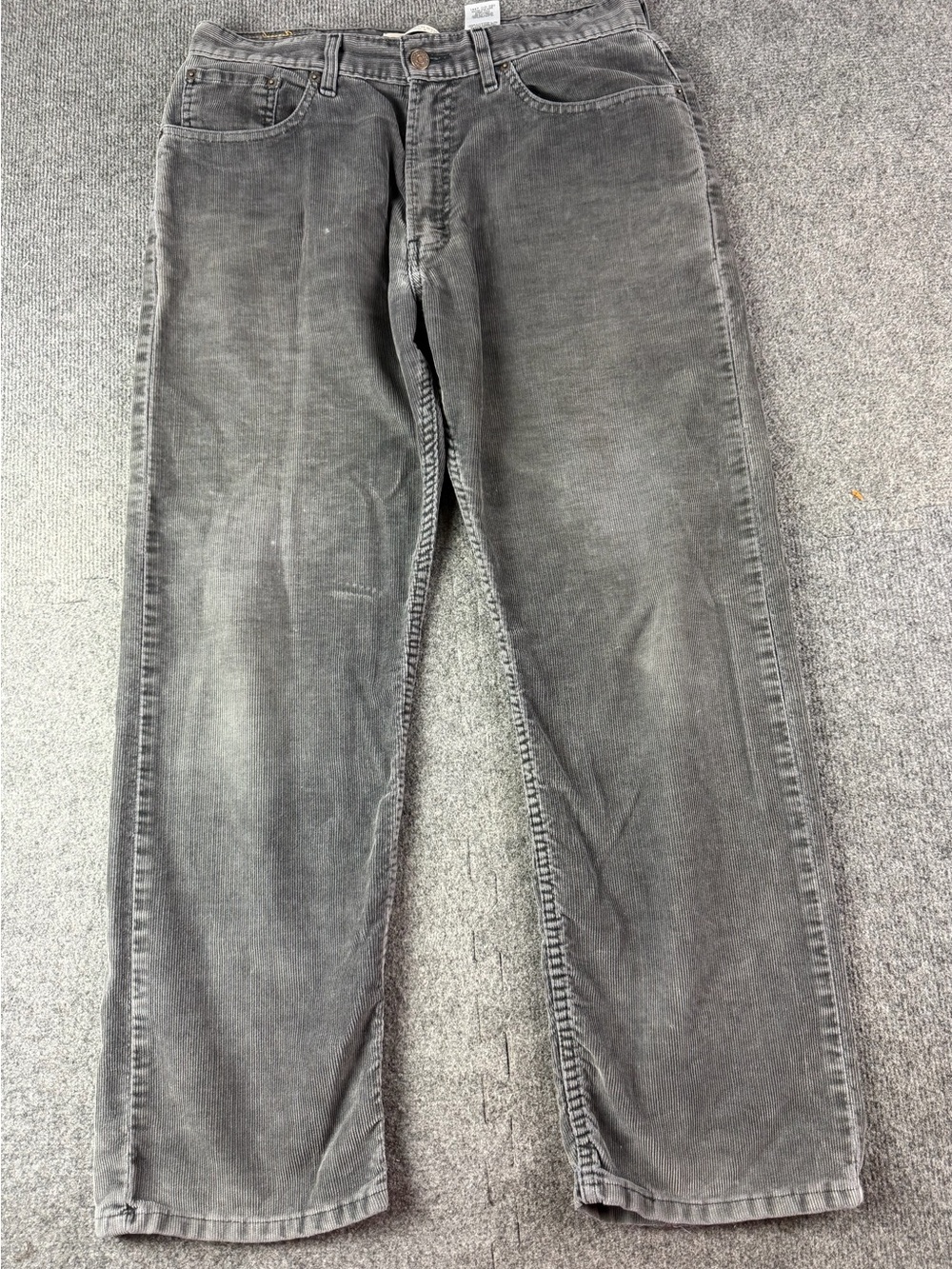 Levi’s Relaxed Straight Mens Cotton Blend Corduroy Pants Sz 32x30 Gray